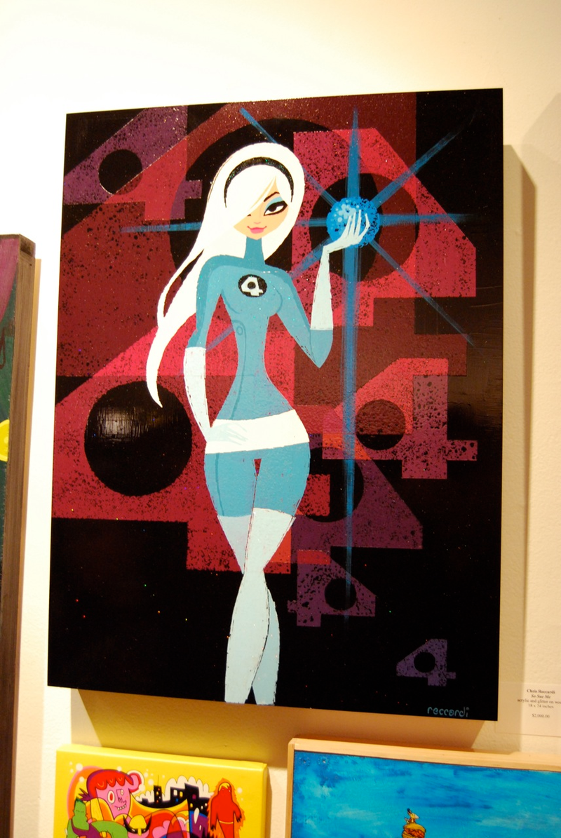 Illustration for article titled Trippy Re-Interpretations of Stan Lee's Comic Book Characters at Art Show